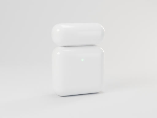 White earbuds case